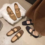 Xajzpa New Style Fashion Women's Elegant Retro Mary Jane Women's Casual Flat Shoes Soft Comfortable Ballet Shoes Women Zapatos Mujer