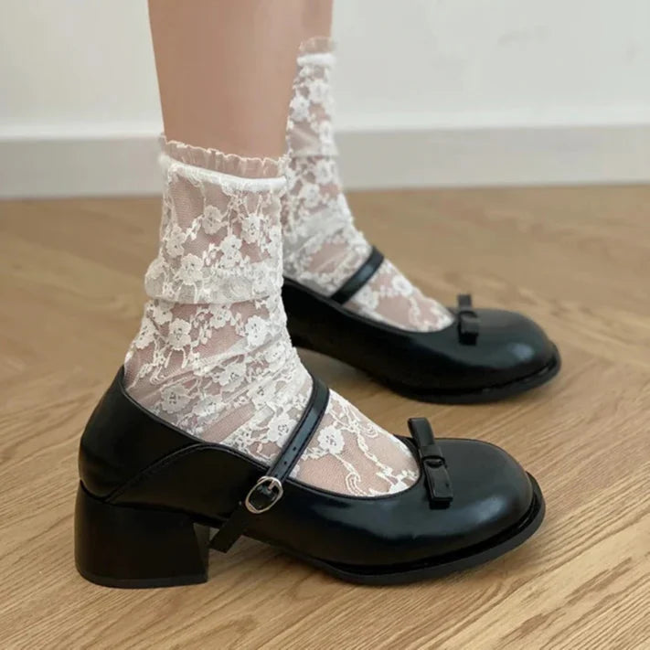 Xajzpa Spring Mary Jane Shoes Women's Elegant Low Heel Shoes Fashion Casual Buckle Single Shoes Ladies College Style Footwear