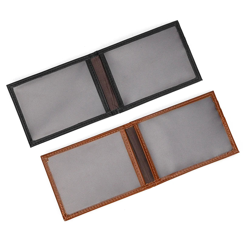 Xajzpa Casual Men's Short Wallet Genuine Leather Card Holders for Men Cowhide Credit Card Cover Wallet Slim Purse Card Case Women