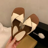 Xajzpa Shoes Slippers Flat Summer Clogs Woman Luxury Slides Beach Rubber Designer Soft Silver Casual Leisure Women's Shoes Silver Rubbe