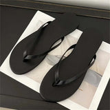 Xajzpa Summer Clip Toe Flat Heels Slippers Women Casual Beach Shoes Concise Candy Color Flip Flops Zapatos De Mujer