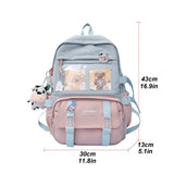 Xajzpa BACK TO SCHOOL Japanese Girls Aesthetic Backpack Cute School Bags For Student Teens Girls Pockets Kawaii Women Laptop Backpack Harajuku Mochila