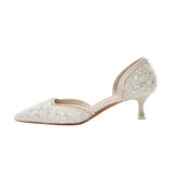 Xajzpa Shoes Rhinestone High Heels Women Pumps Sexy Pointed Party Women Sandals Heel Stiletto Wedding Shoes Zapatillas Mujer