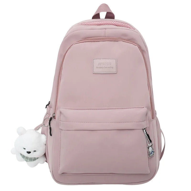 Xajzpa New Female Fashion Lady High Capacity Waterproof College Backpack Trendy Girls Laptop School Bags Cute Girl Travel Book Bag