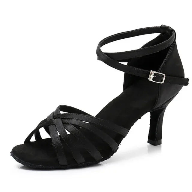 Xajzpa Women Professional Dancing Shoes Ballroom Dance Shoes Ladies Latin Dance Shoes heeled 5CM/7CM