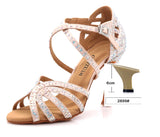 Xajzpa Jazz shoes Latin dance shoes female Latin Salsa girl casual shoes silver bronze skin