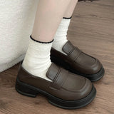 Xajzpa Shoes Shallow Mouth Oxfords Women's All-Match Round Toe Female Footwear Casual Sneaker Clogs Platform Bow-Knot New Comfortable R
