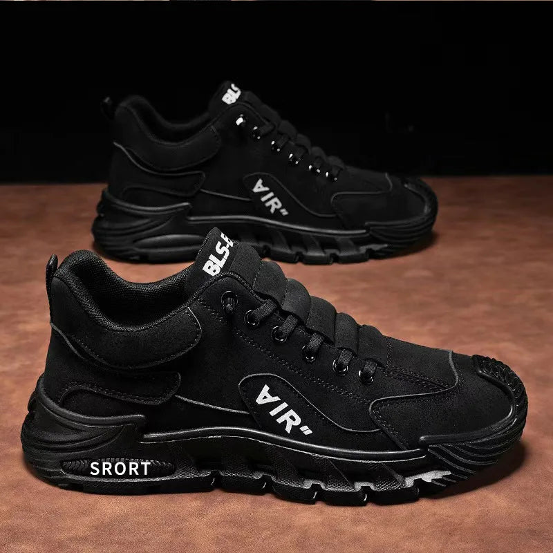 Xajzpa Men's Work Shoes 2025 New Sle Breathable Slip-On Anti-Slip Wear-Resistant Casual Sports Shoes Thick Bottom Labor Protection
