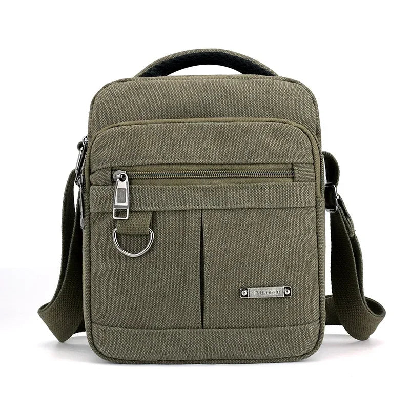 Xajzpa New Fashion Mens Canvas Bag Casual Handbag Shoulder Bag Messenger Bag