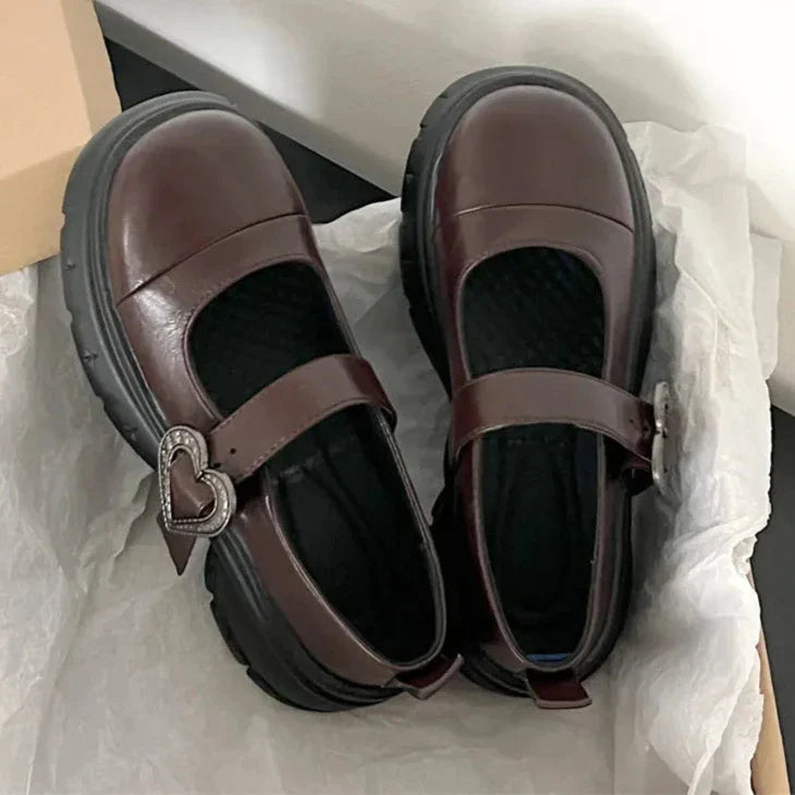 Xajzpa Chunky Loafers Shoes autumn Women Japanese Style Slip On brown Lolita Shoes Women Fashion Thick Sole Round Toe Uniform Shoe