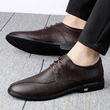 Xajzpa Genuine Leather Men's Formal Shoes Luxury Cowhide Business Leisure Social Men's Wedding Shoes Zapatos Hombre
