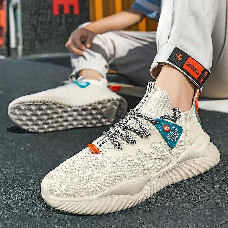 Xajzpa Men's Fashion Trend New Korean Casual Shoes Breathable Sports Travel Shoes Spring and Autumn Plus Size Walking and Running