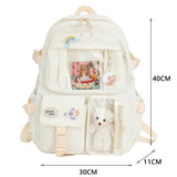 Xajzpa BACK TO SCHOOL Japanese Girls Aesthetic Backpack Cute School Bags For Student Teens Girls Pockets Kawaii Women Laptop Backpack Harajuku Mochila