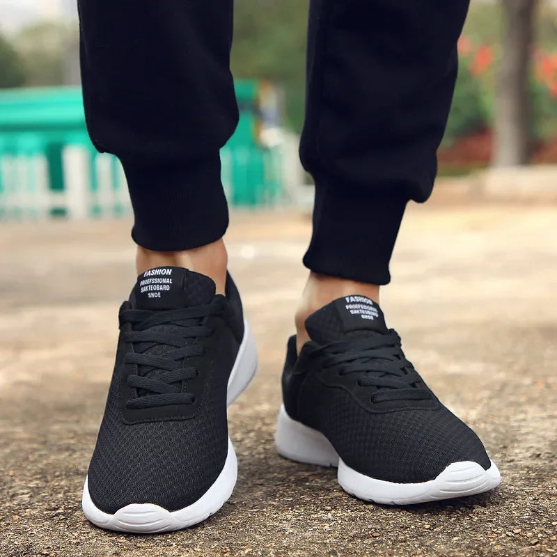 Xajzpa Men's Black Walking Shoes Are Lightweight, Breathable, Non Slip, Casual Hiking Sports Shoes for Women's Tennis Sizes 36-48