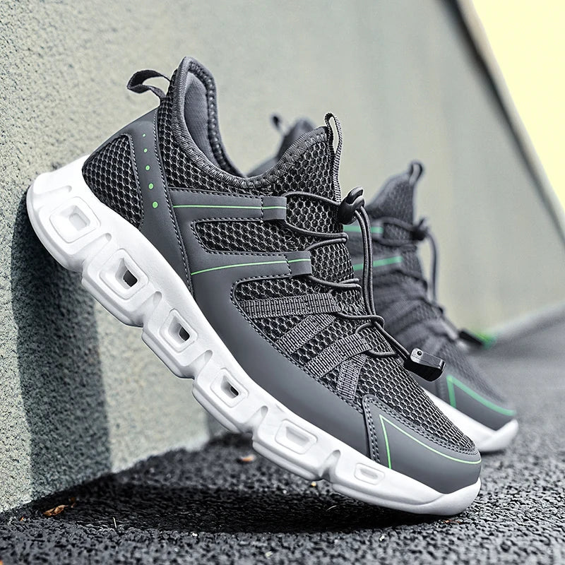 Xajzpa Men's Casual Shoes Breathable Slip in Non Slip Mesh  Upstream Shoes Outdoor Flat Bottom Walking Shoes Sizes 39-48