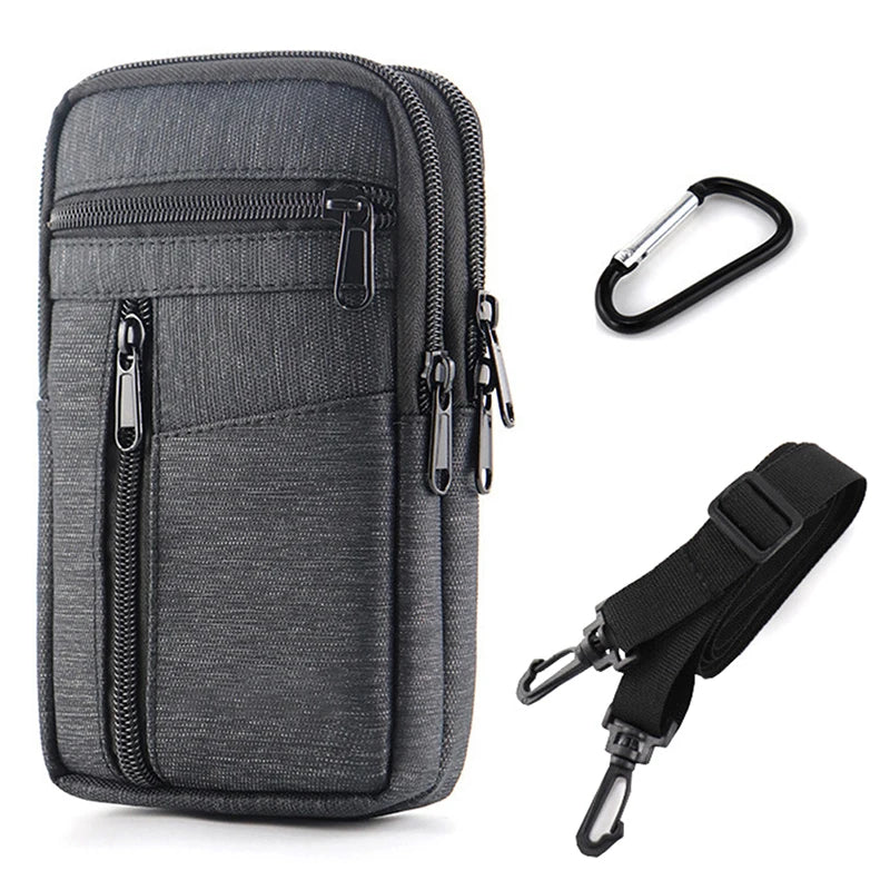 Xajzpa Waterproof Women Waist Bag Purse Double Layer Outdoor Tactical Waist Fanny Pack with Belt Men Phone Pouch Unisex Purses