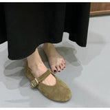 Xajzpa Autumn Fashion Flat Ballet Shoes Women Shallow Ballet Leather Round Toe Female Ballerina Soft Moccasin Mary Janes Shoes
