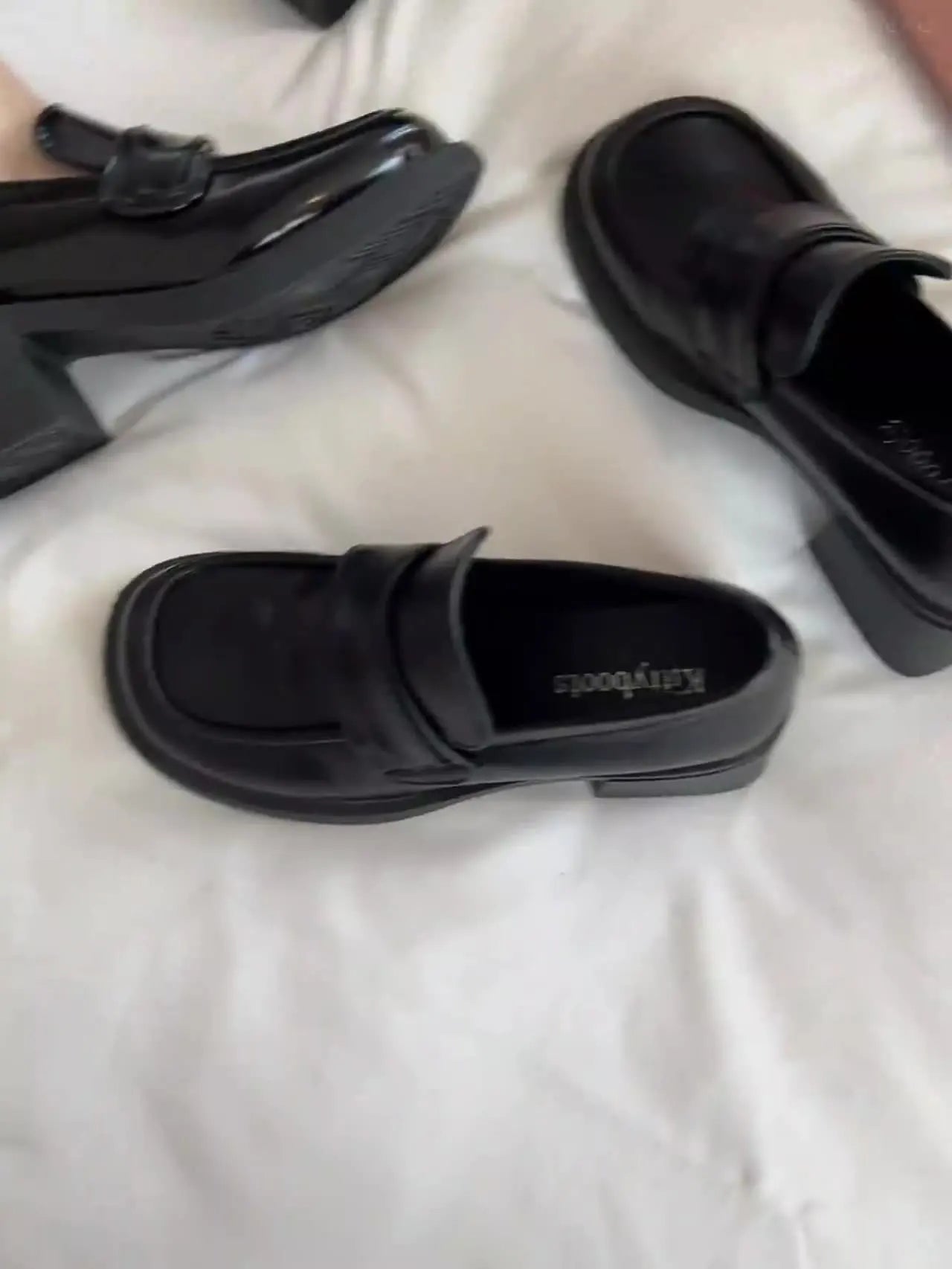 Xajzpa British Style Square Toe Shallow Mouth All-Match Winter Shoes Women Casual Female Sneakers Black Flats Ladies' Footwear Loafers