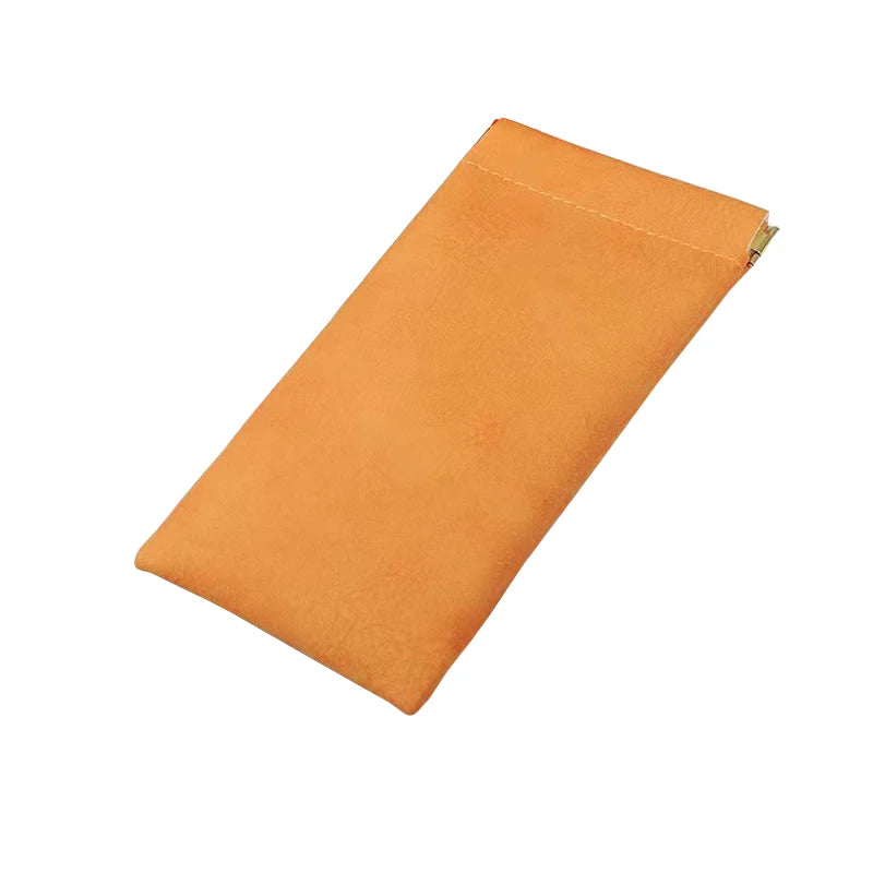 Xajzpa Simple and Fashionable Soft Leather Readingglasses Bag,PUleather Sunglasses Bag Simple Glasses Storage Bag, Glasses Accessories
