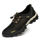 Xajzpa Men Casual Tennis Sneakers Summer Fashion Breathable Mesh Shoes Mens Non-Slip Hiking Shoes Sneaker for Men Climbing Trekking