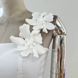 Xajzpa Fashion Solid Color 2 Piece Set Women's Flower Short Vest Casual Half Skirt 2025 Summer New Tide