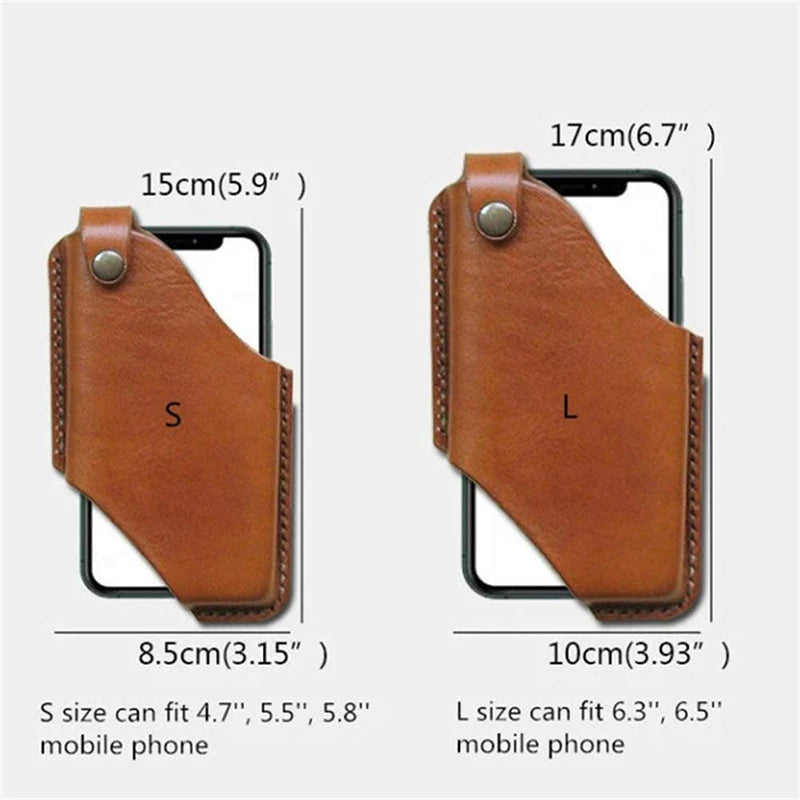 Xajzpa Soft PU Leather Phone Case for Men Pouch Belt Waist Bag for iPhone Huawei Xiaomi Loop Holster Case Wallet Purse Phone Holder