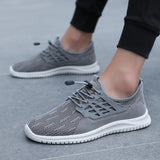 Xajzpa Men's Mesh Shoes Summer Mesh Shoes Casual Korean Version Sneakers Men's Summer New Fashion Lightweight Breathable Soft Sole