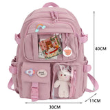 Xajzpa BACK TO SCHOOL Japanese Girls Aesthetic Backpack Cute School Bags For Student Teens Girls Pockets Kawaii Women Laptop Backpack Harajuku Mochila