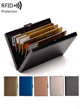 Xajzpa Credit Card Holder Stainless Steel Credit Card Holder Metal ID Card Holder RFID Wallet Female or Male Business Card Holder