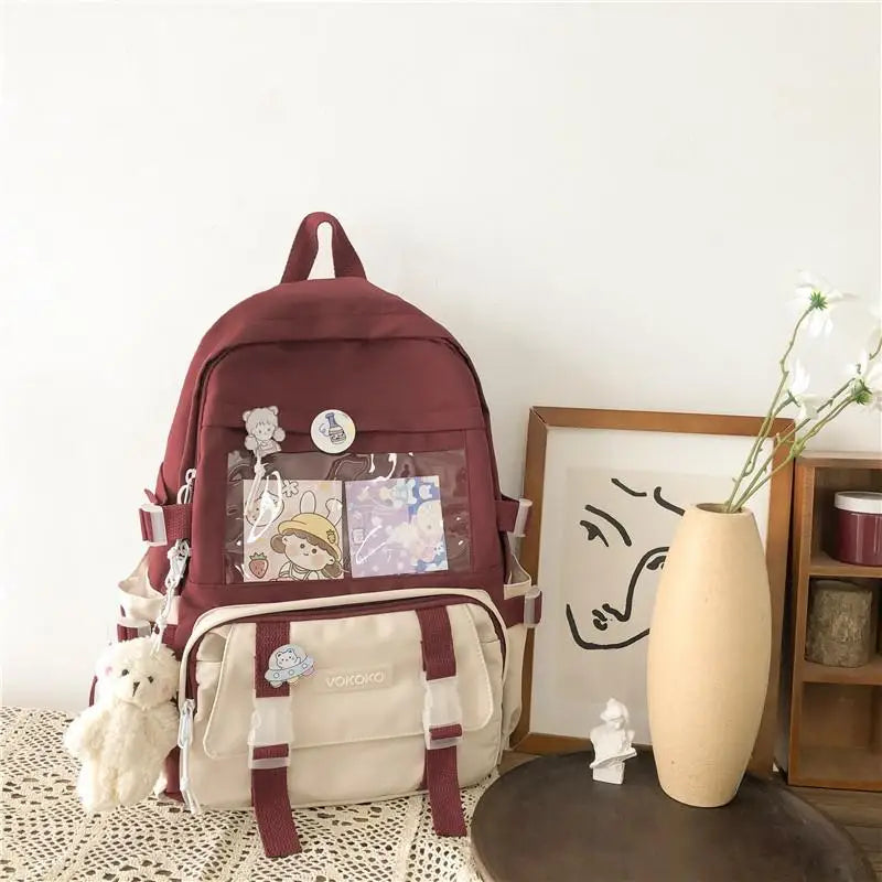 Xajzpa Kawaii Women Backpack Waterproof School Bag For Teenager Girl Student Bookbag Laptop Rucksack Cute Female Travel Bagpack Mochila