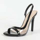 Xajzpa Summer Fashion Shallow Open Toe PVC Transparent Back Strap Sandals Women Red High Heels Wedding Prom Shoes Zapatos Mujer