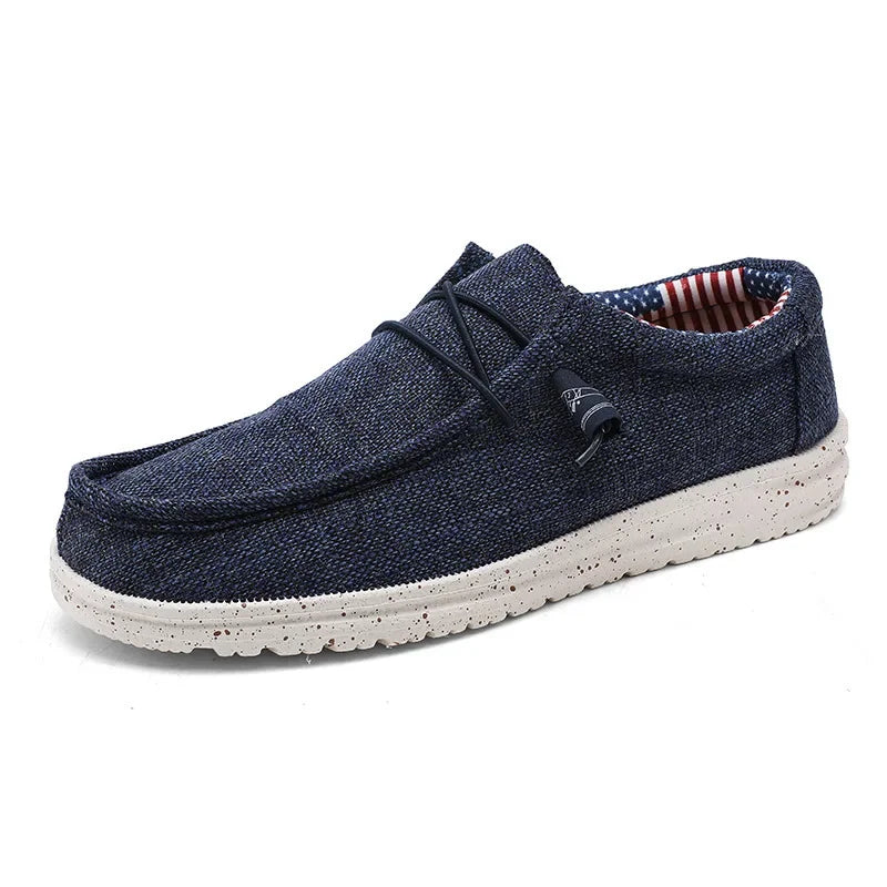 Xajzpa Men Canvas Shoes New Arrival Summer Autumn Comfortable Lightweight Casual Shoes Brand Fashion Flat Loafers Shoes for Men