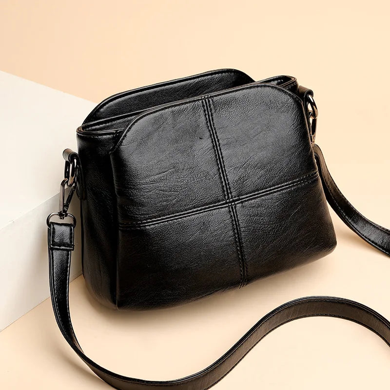 Xajzpa Women's Bags Retro Design Crossbody Bag Trend Quality PU Leather Bucket Shoulder Bags Small Handbags for Women