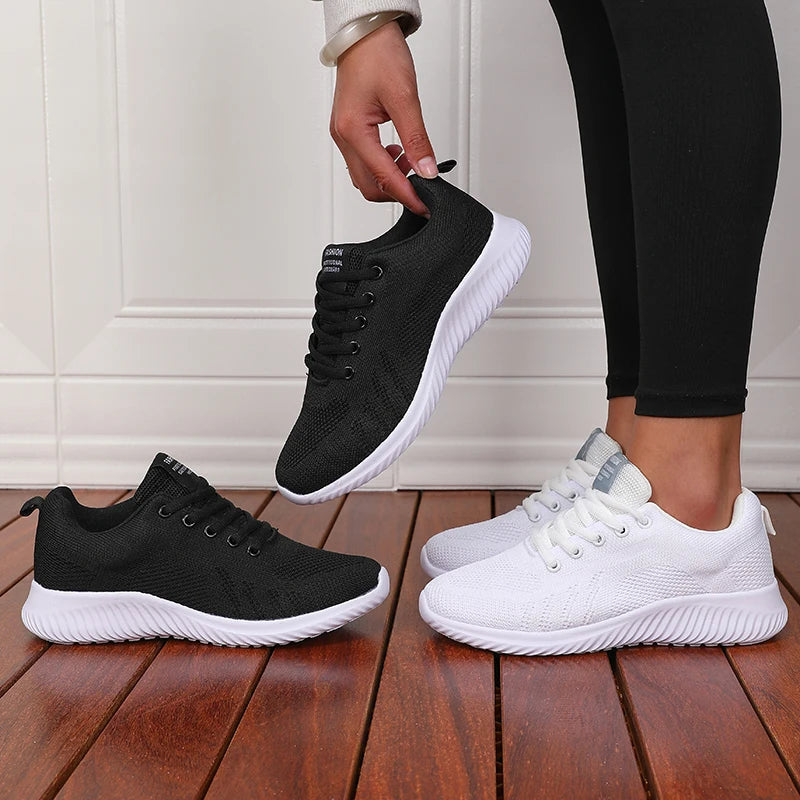 Xajzpa Men's Anti Slip Sports Shoes Low Top Flat Bottom Casual Running Shoes Streetwear Style Hiking White Mesh Sports Shoes for Women