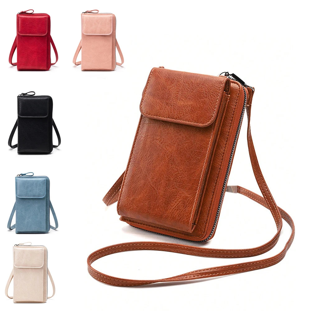Xajzpa All-Match Zipper Shoulder Bag, Trendy Solid Color Phone Bag, Versatile Purse With Detachable Strap