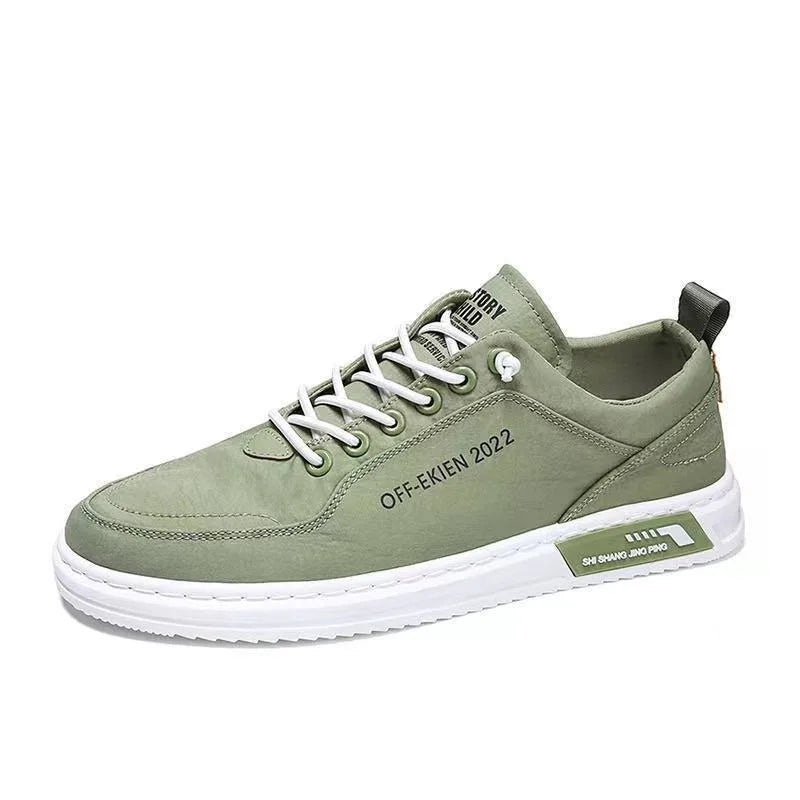 Xajzpa Mens Leather Shoes Fashion Sneakers for Driving Walking Office, Comfortable Men Slip on Skate Flats Non Slip Youth Shoe 2025