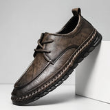 Xajzpa 2025 Brown Suede Derby Shoes Men's Thick Sole Lace-Up Casual Blue Suede Leather Dress Shoes Office High Quality Leather Shoes