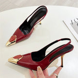 Xajzpa Inlay Diamond Pointed Toe Women Pumps Sexy Thin High Heels Banquet Wedding Stripper Female Shoes