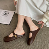 Xajzpa Shoes Woman's Slippers Cover Toe Slides 2025 Soft Mary Janes  Shoes Women Female Slippers Slides Cover Toe Soft 2025 Mary