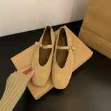 Xajzpa Brand New Women Flats Round Toe Shallow Slip On Ladies Casual Ballet Shoes Soft Real Leather Eelgant Dress Shoes Size41