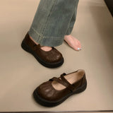 Xajzpa Women Shoes Autumn British Style Clogs Platform Female Footwear Oxfords Fall Preppy Creepers New Dress Leather Mary Janes