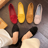 Xajzpa Woman Trend Fashion Casual Lofers Women's Flat Shoes Ladies Elegant Butterfly-Knot Comfortable Women Soft Classic Office Shoes