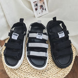 Xajzpa Men Shoes Summer High Quality Casual Flat Shoes Slippers Soft Soled Non-Slip Comfortable Lightweight Beach Sandals Men's