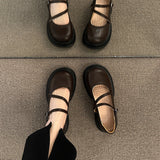 Xajzpa Slippers Women Summer Platform Shoes Pantofle Beige Heeled Sandals Soft Black Mary Janes Round Toe Retro Shoes Woman's Slip