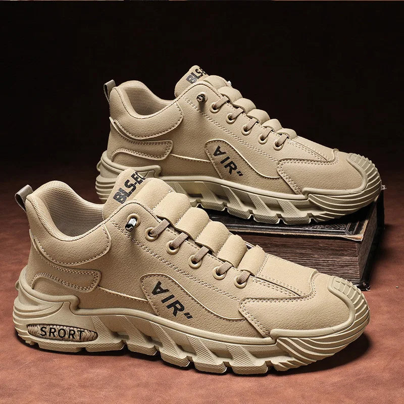 Xajzpa Men's Work Shoes 2025 New Sle Breathable Slip-On Anti-Slip Wear-Resistant Casual Sports Shoes Thick Bottom Labor Protection