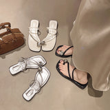 Xajzpa Rubber Flip Flops Flat Shoes Female Slippers Casual Slides Low Slipers Women Hawaiian Luxury Scandals Shoes Woman Slip