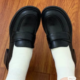 Xajzpa British Style Square Toe Shallow Mouth All-Match Winter Shoes Women Casual Female Sneakers Black Flats Ladies' Footwear Loafers