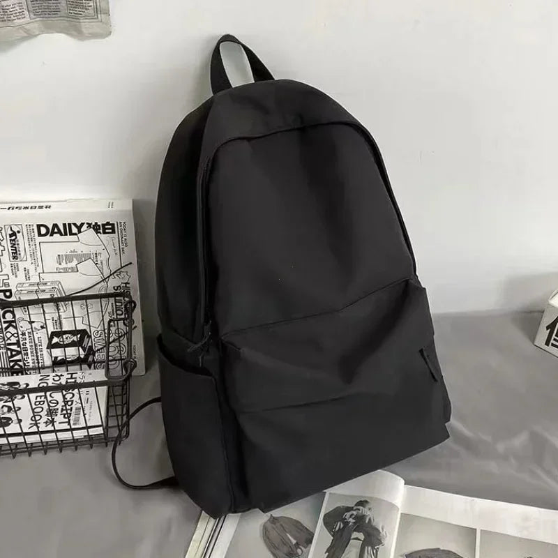 Xajzpa Black Grey White Red Versatile Backpack High Quality Large Capacity Waterproof Travel Bag Washable Nylon Computer Bag Unisex