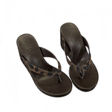 Xajzpa Comfort Shoes for Women High Heel Sandals 2025 Summer Suit Female Beige Flip Flops Platform Clogs Wedge Round Toe Retro High-hee