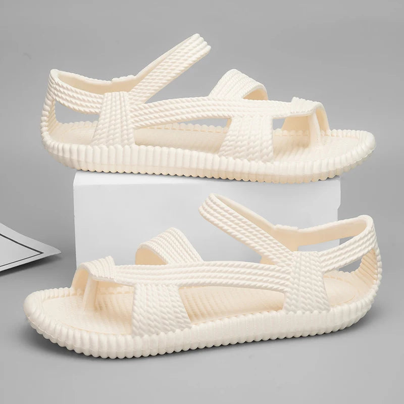 Xajzpa Beach Vacation Summer Sandals for Men Fashion Comfortable Couples Retro Roman Sandals Non-Slip Eva Outdoor Open-Toe Water Shoes